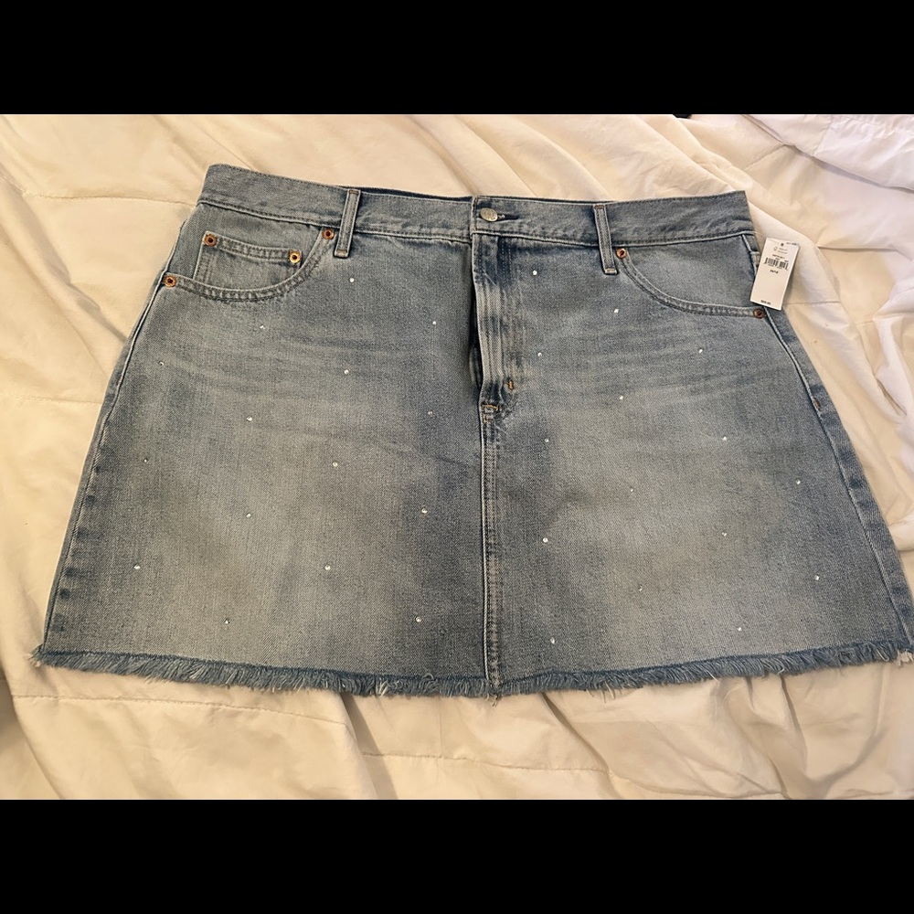 Gap Mini Denim skirt w/ rhinestones